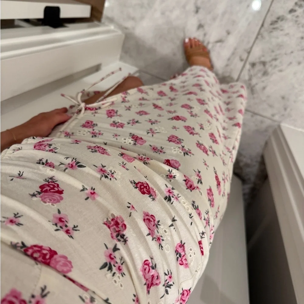 Zara floral Pink and White Dress